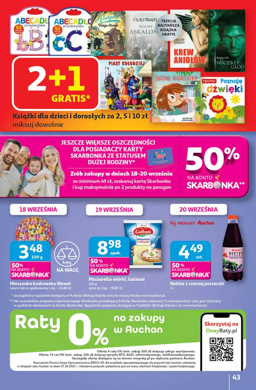 Gazetka promocyjna Auchan - Pewność niskich cen Hipermarket - ważna 18.09 do 24.09.2025 - strona 43 - produkty: Dzieci, Gra, Książka, Piast, Top