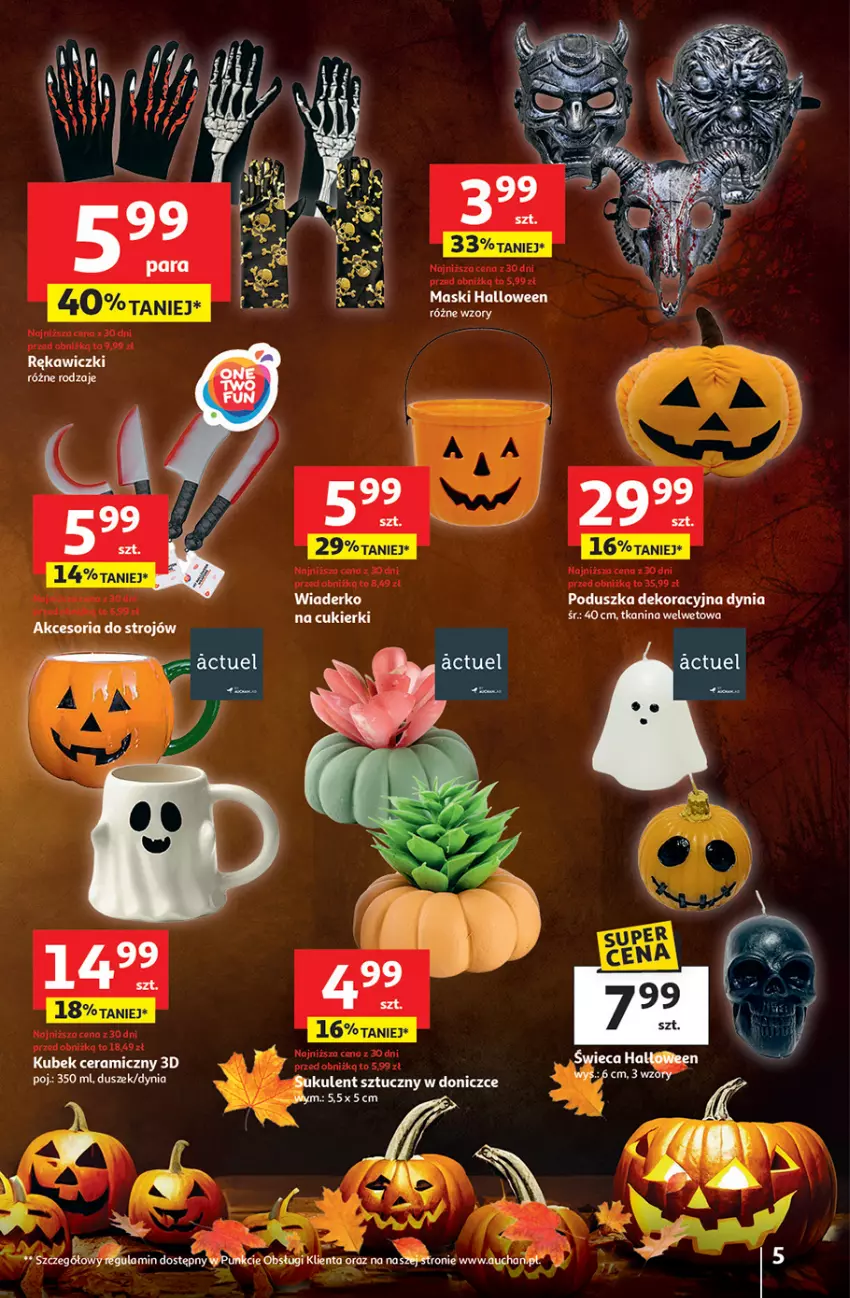 Gazetka promocyjna Auchan - Pewność niskich cen Hipermarket - ważna 18.09 do 24.09.2025 - strona 5 - produkty: Cukier, Cukierki, Kubek, Poduszka, Poduszka dekoracyjna