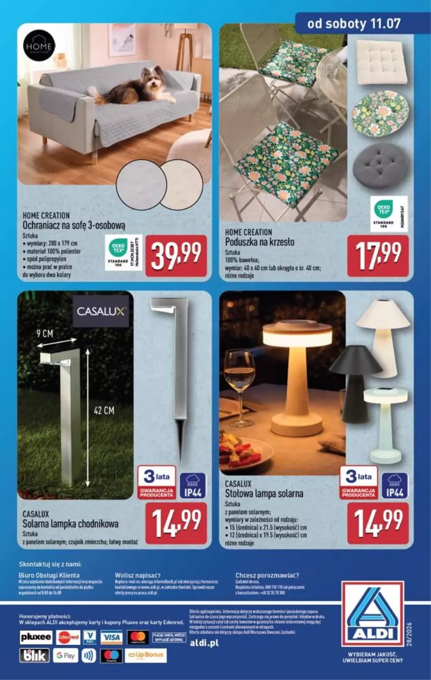 Gazetka promocyjna Aldi - Przygotuj się na kolejny tydzień - ważna 08.07 do 11.07.2026 - strona 16 - produkty: Chodnik, Lampa, Poduszka, Sok, Tera