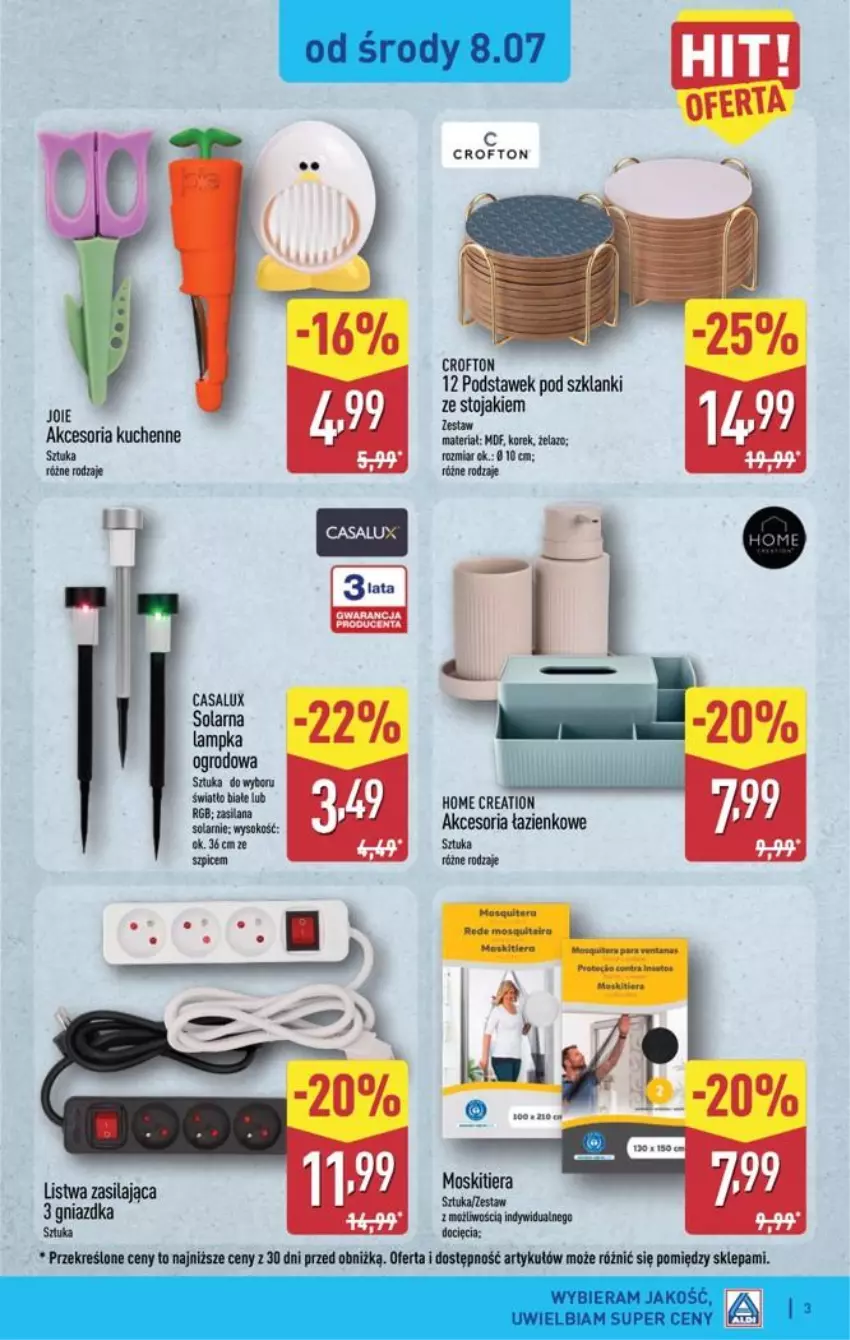 Gazetka promocyjna Aldi - Przygotuj się na kolejny tydzień - ważna 08.07 do 11.07.2026 - strona 3 - produkty: Fa, Lanki, Listwa, Sok, Stojak, Szpic