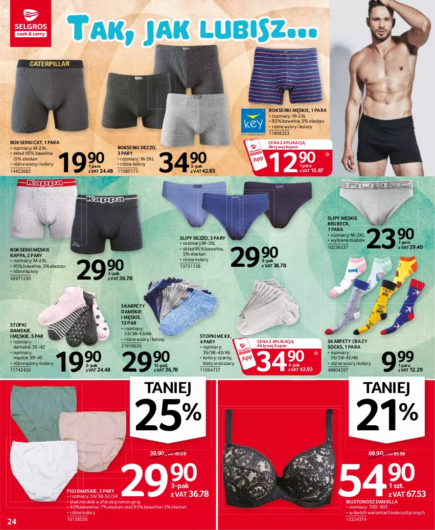 Gazetka promocyjna Selgros - Oferta przemysłowa - ważna 05.08 do 18.08.2021 - strona 24 - produkty: Biustonosz, Bokserki, Figi, Karp, Mexx, Ser, Slipy, Top, Wełna