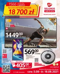 Gazetka promocyjna Selgros - Oferta przemysłowa - Gazetka - ważna od 18.08 do 18.08.2021 - strona 1 - produkty: Toshiba, Top, Robot, Narożnik, IRobot, Roomba, Telewizor, Gala, Smart tv, Smartfon, LG