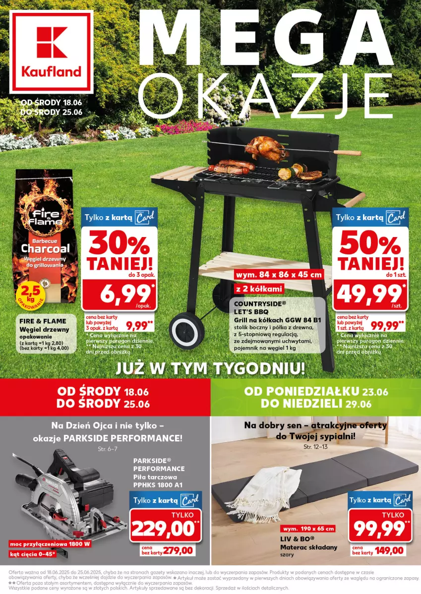 Gazetka promocyjna Kaufland - Kaufland - ważna 18.06 do 25.06.2025 - strona 1 - produkty: Grill, Pojemnik, Półka, Stolik, Top, Węgiel drzewny