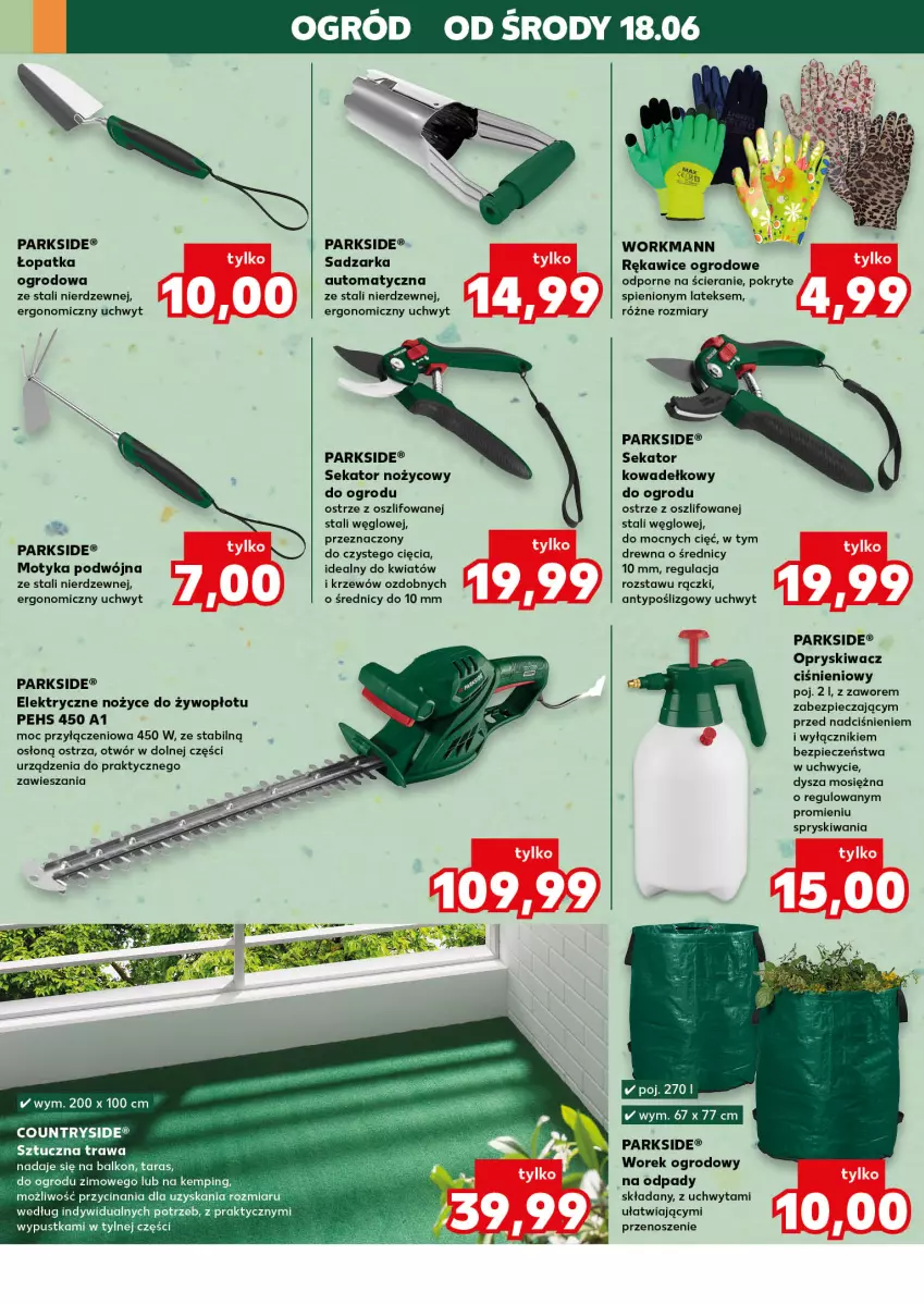 Gazetka promocyjna Kaufland - Kaufland - ważna 18.06 do 25.06.2025 - strona 16 - produkty: Noż, Nożyce, Ogród, Parkside, Piec, Por, Rękawice, Sekator