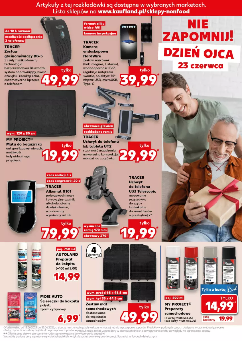 Gazetka promocyjna Kaufland - Kaufland - ważna 18.06 do 25.06.2025 - strona 9 - produkty: Acer, Alkomat, Kamera, Mata do bagażnika, Mikrofon, Moje Auto, O Bag, Obiektyw, Por, Przewodnik, Smartfon, Tablet, Telefon, Uchwyt do telefonu, Ustnik, Zestaw końcówek