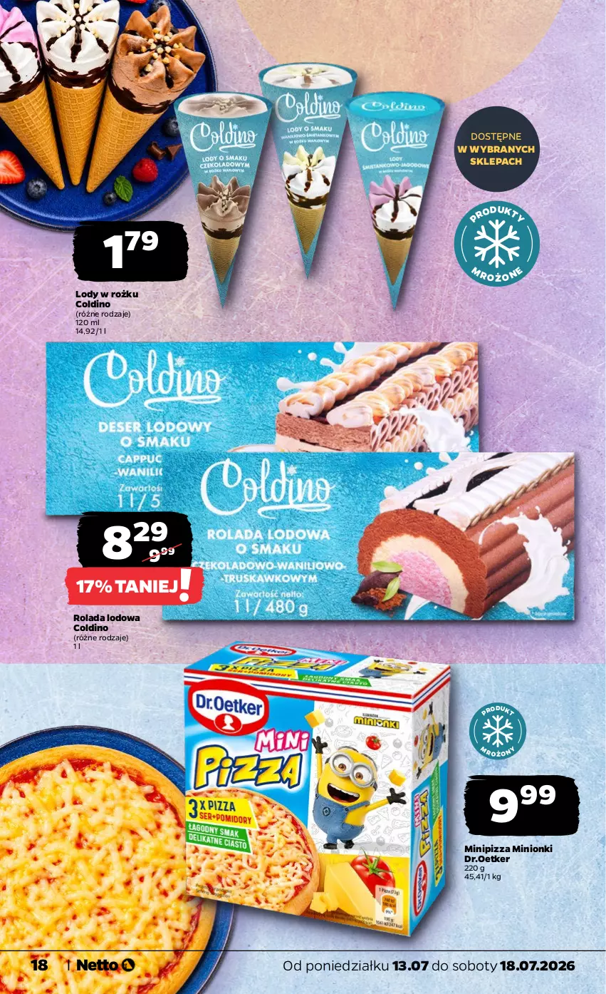 Gazetka promocyjna Netto - Od Poniedziałku - ważna 13.07 do 18.07.2026 - strona 18 - produkty: Lody, Pizza, Rolada
