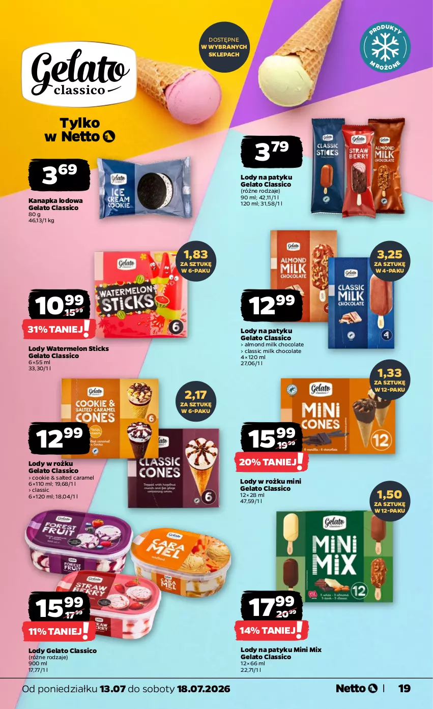 Gazetka promocyjna Netto - Od Poniedziałku - ważna 13.07 do 18.07.2026 - strona 19 - produkty: Lody, Melon