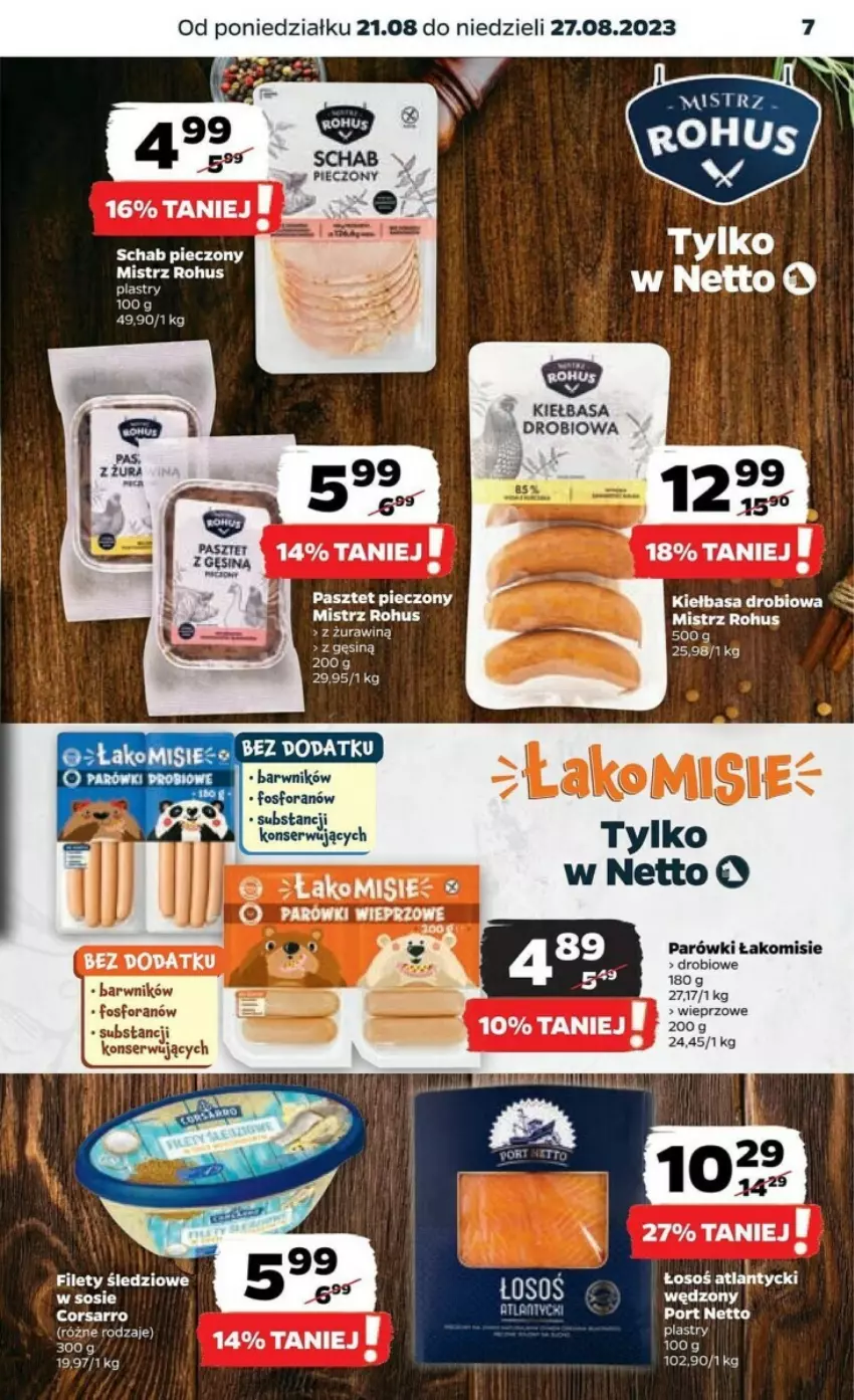 Gazetka promocyjna Netto - ważna 21.08 do 27.08.2023 - strona 23 - produkty: Kiełbasa, Parówki, Piec, Por, Schab pieczony, Ser