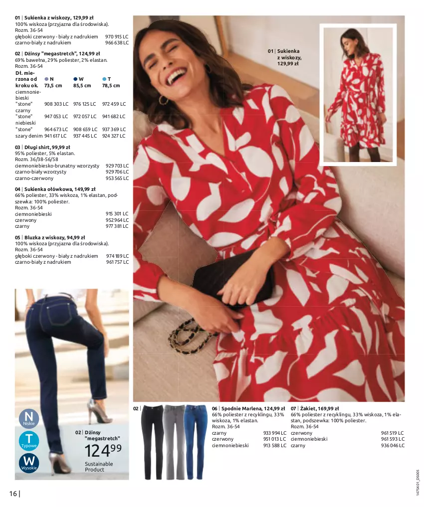 Gazetka promocyjna Bonprix - Total Look - ważna 18.01 do 18.07.2023 - strona 18 - produkty: Długi shirt, Dżinsy, Spodnie, Sukienka, Wełna