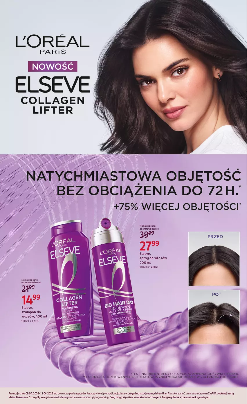 Gazetka promocyjna Rossmann - Gazetka promocyjna Rossmanna - ważna 09.04 do 15.04.2026 - strona 8 - produkty: Elseve, Szampon