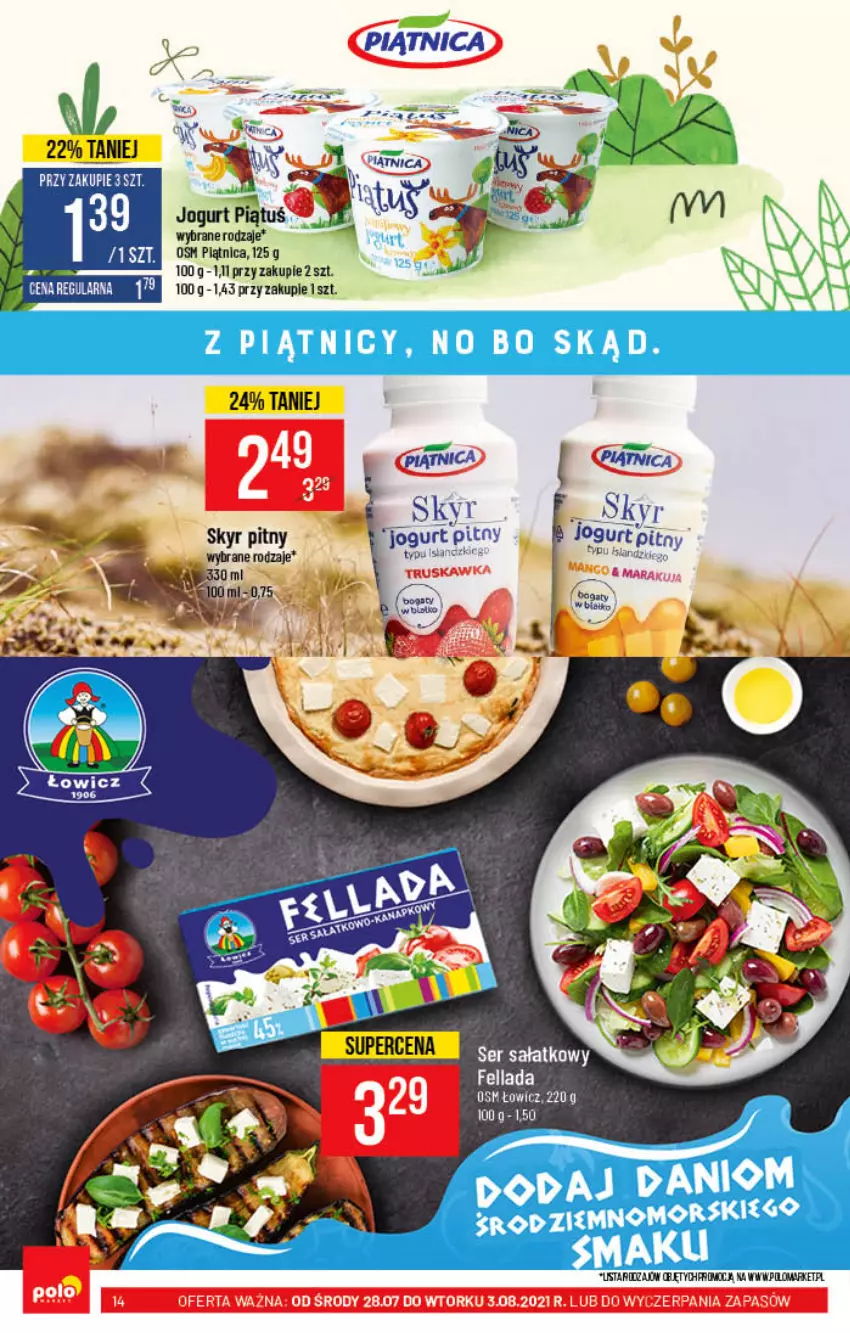 Gazetka promocyjna PoloMarket - Gazetka pomocyjna - ważna 28.07 do 03.08.2021 - strona 14 - produkty: HP, Jogurt, Piątnica