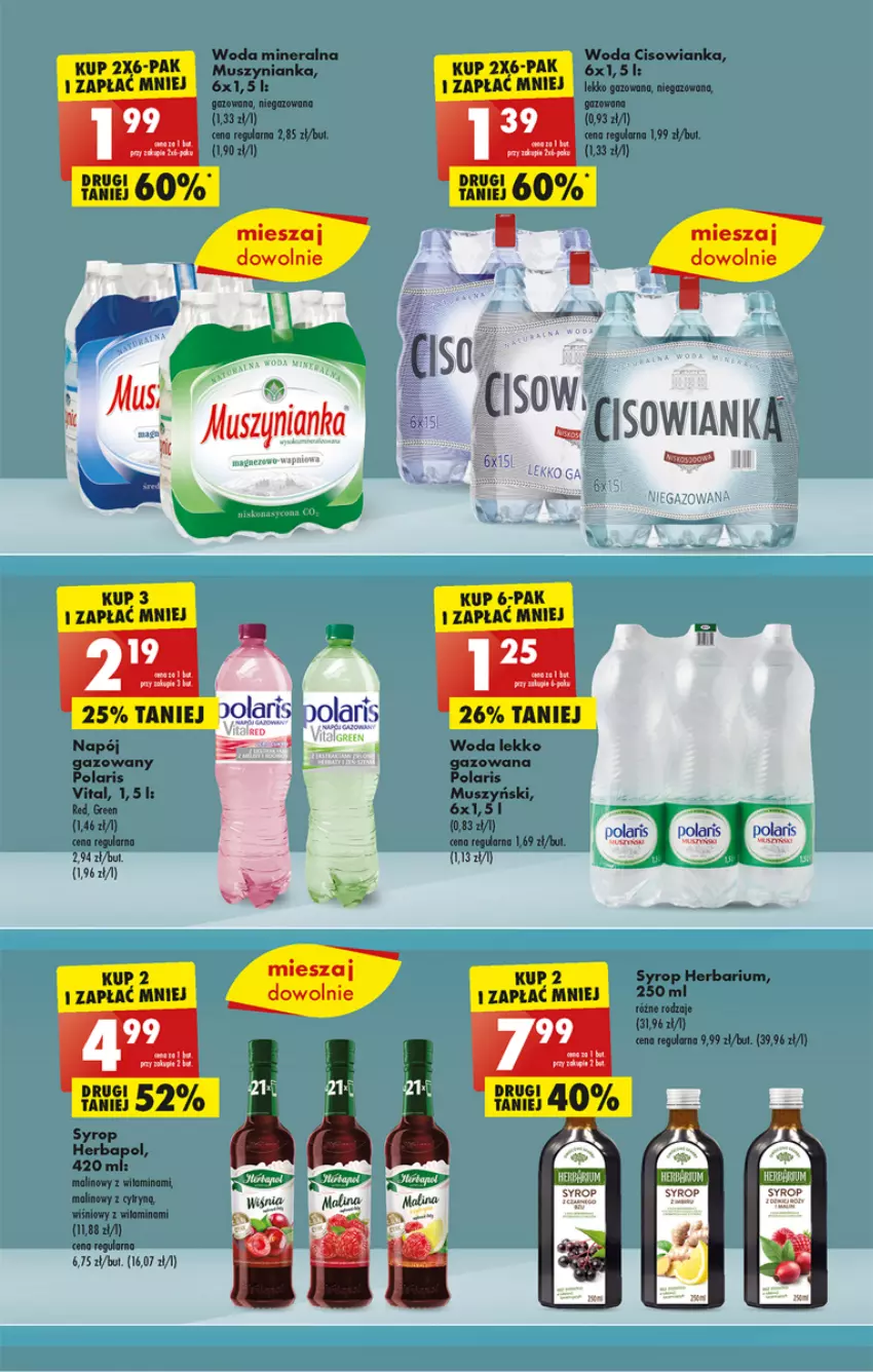 Gazetka promocyjna Biedronka - ważna 20.02 do 25.02.2023 - strona 35 - produkty: Cisowianka, Herbapol, Mus, Muszynianka, Napój, Syrop, Woda, Woda mineralna