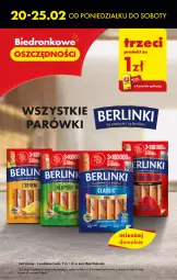 Gazetka promocyjna Biedronka - Gazetka - ważna od 25.02 do 25.02.2023 - strona 2 - produkty: Ser, NBA, Parówki, , Berlinki