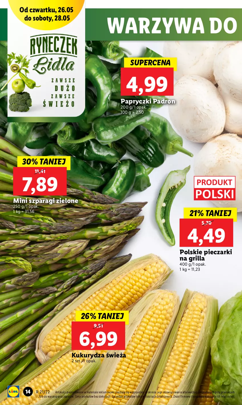 Gazetka promocyjna Lidl - GAZETKA - ważna 26.05 do 28.05.2022 - strona 14 - produkty: Grill, Kukurydza, Piec, Warzywa