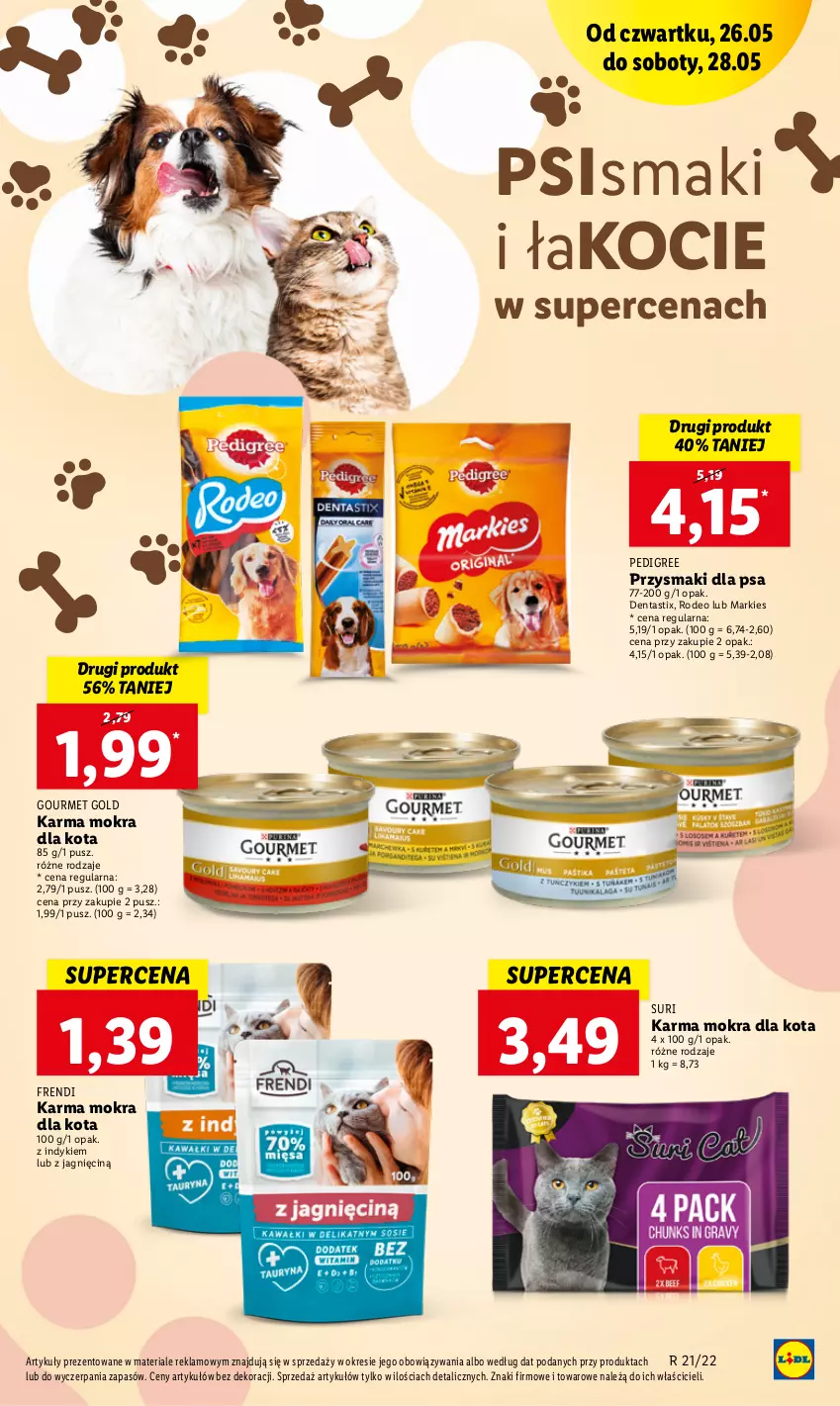 Gazetka promocyjna Lidl - GAZETKA - ważna 26.05 do 28.05.2022 - strona 55 - produkty: Gourmet Gold, Koc, Pedigree, Przysmaki