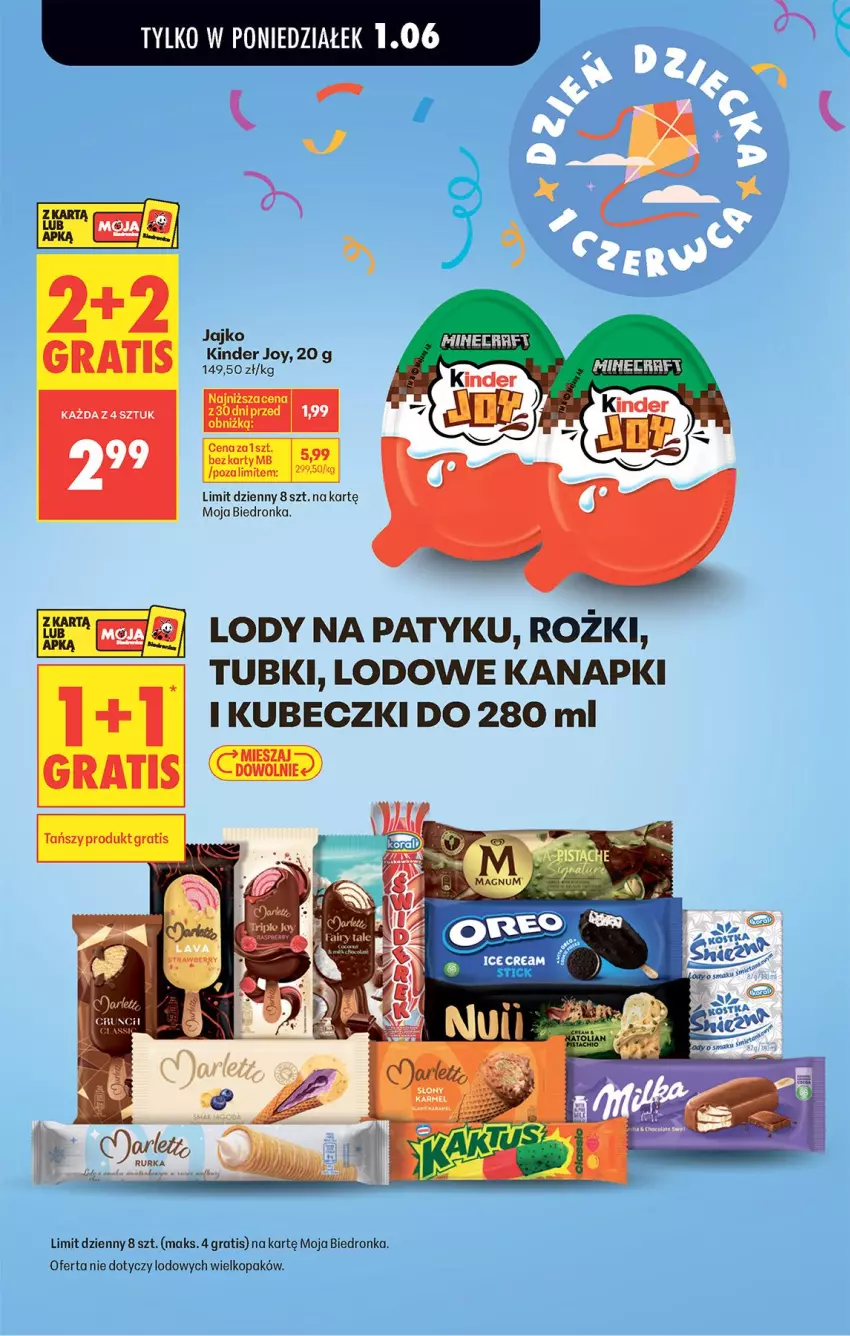 Gazetka promocyjna Biedronka - Od Poniedziałku - ważna 01.06 do 06.06.2026 - strona 19 - produkty: Gra, Kinder, Lody