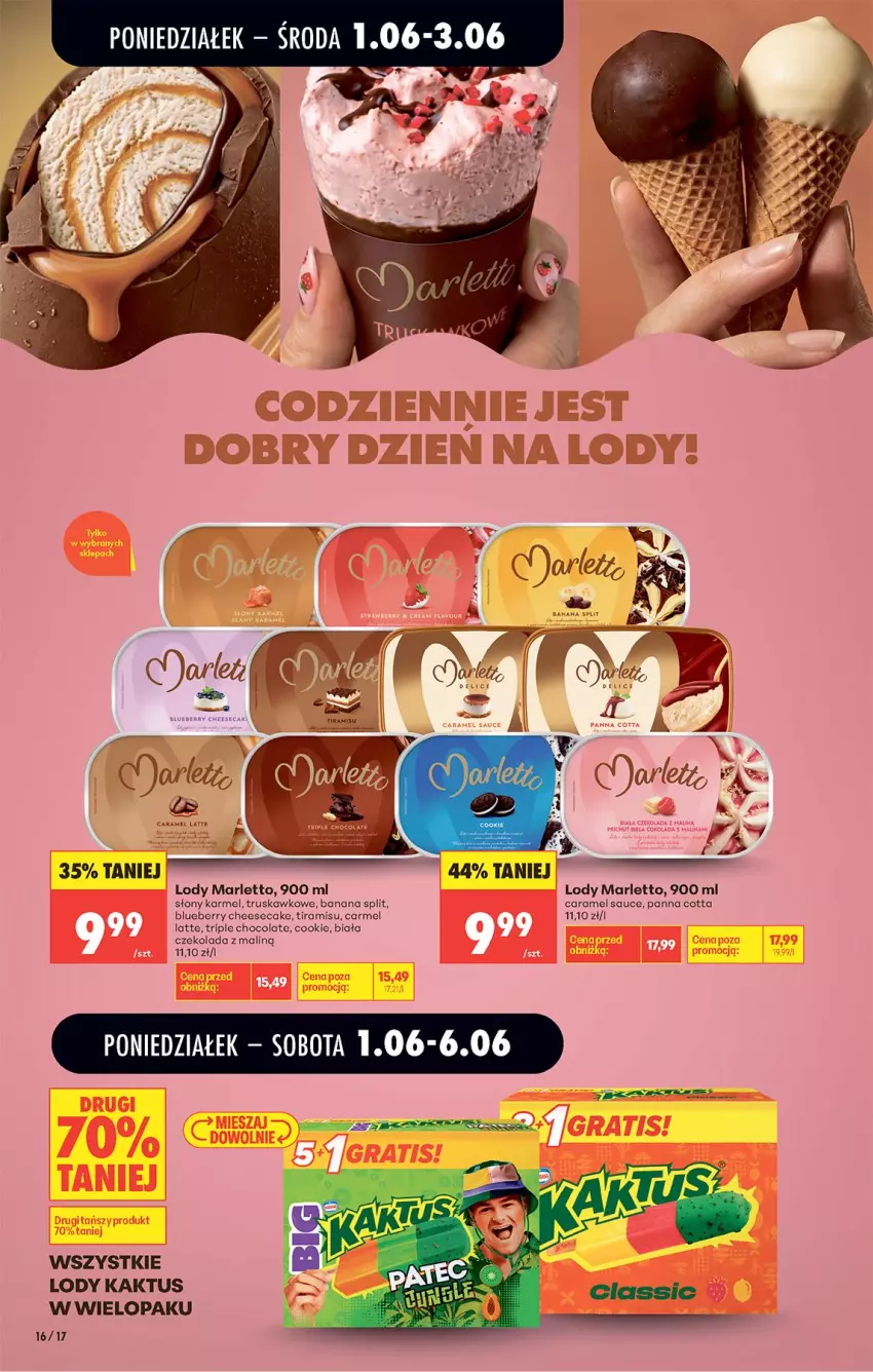 Gazetka promocyjna Biedronka - Od Poniedziałku - ważna 01.06 do 06.06.2026 - strona 23 - produkty: Czekolada, Kaktus, Lody, Panna cotta