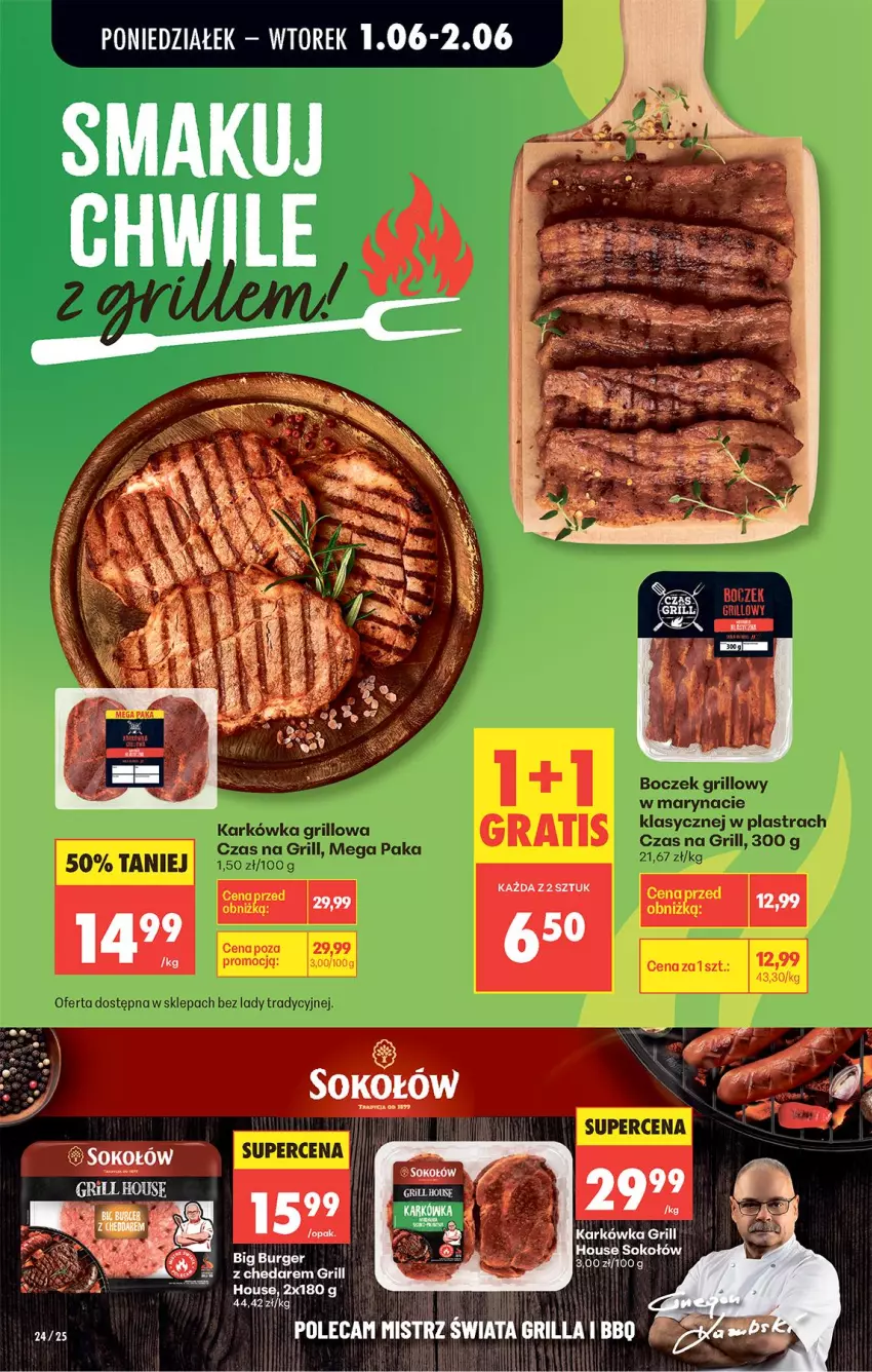 Gazetka promocyjna Biedronka - Od Poniedziałku - ważna 01.06 do 06.06.2026 - strona 33 - produkty: Burger, Grill, Sok, Sokołów