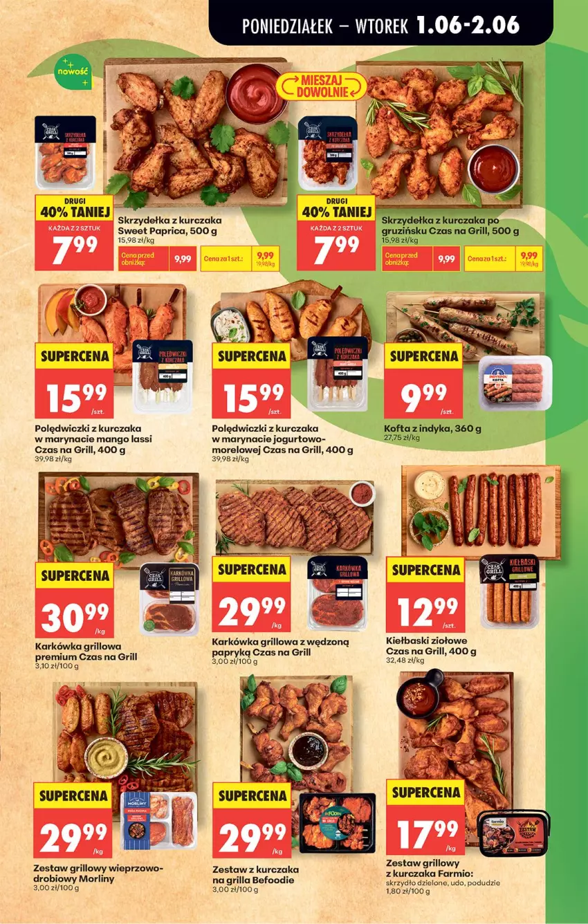 Gazetka promocyjna Biedronka - Od Poniedziałku - ważna 01.06 do 06.06.2026 - strona 34 - produkty: Grill, Jogurt, Kurczak, Mango, Morliny, Polędwiczki z kurczaka, Skrzydełka z kurczaka