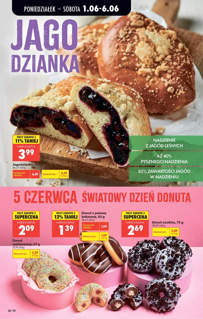 Gazetka promocyjna Biedronka - Od Poniedziałku - ważna 01.06 do 06.06.2026 - strona 37 - produkty: Donut, Fa, Jagodzianka, Kakao