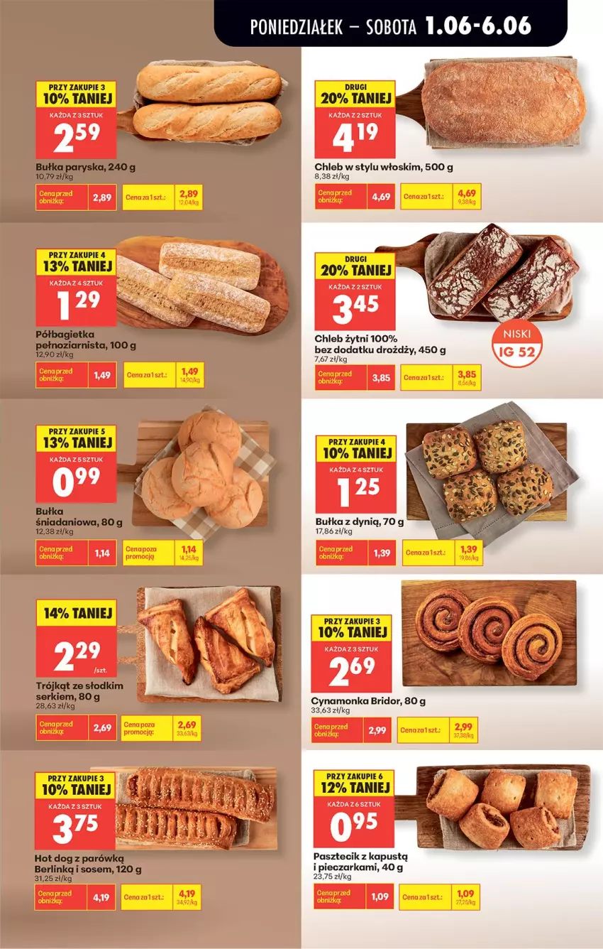 Gazetka promocyjna Biedronka - Od Poniedziałku - ważna 01.06 do 06.06.2026 - strona 38 - produkty: Bułka, Chleb, Dynią, Kapustą, Piec, Pieczarka