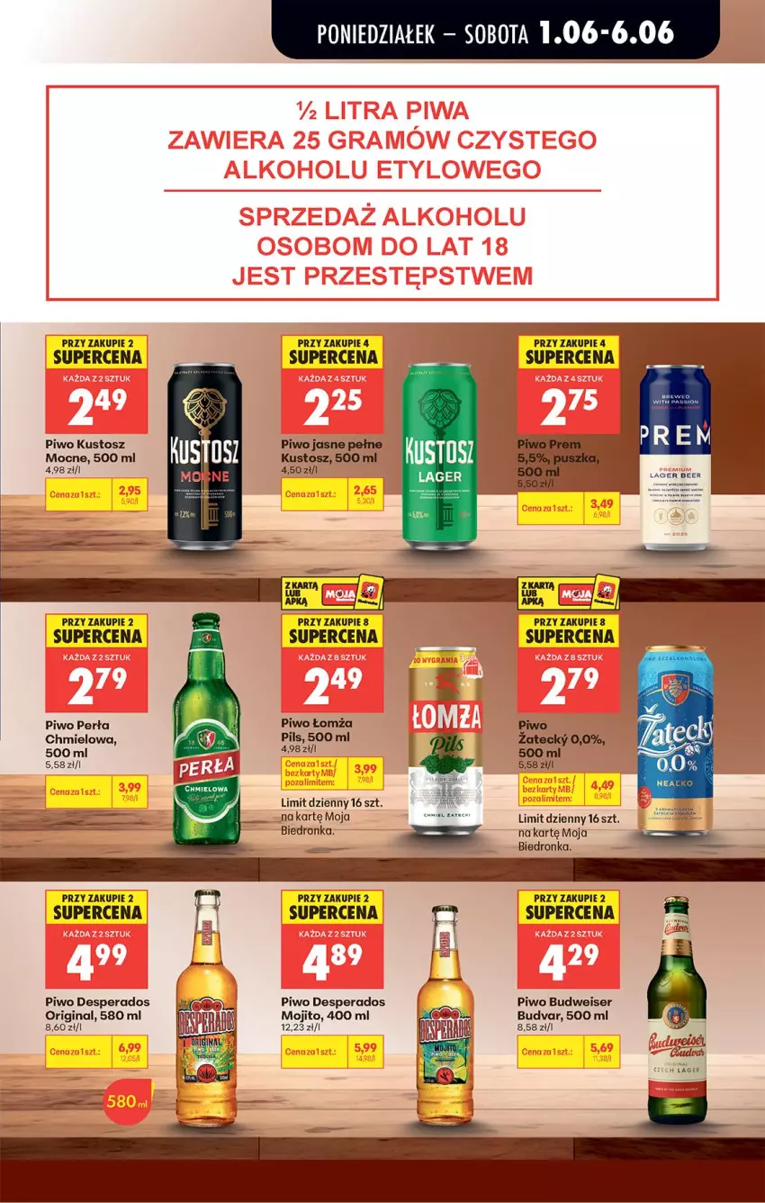 Gazetka promocyjna Biedronka - Od Poniedziałku - ważna 01.06 do 06.06.2026 - strona 74 - produkty: Desperados, Fa, Gin, Perła, Piwo, Ser