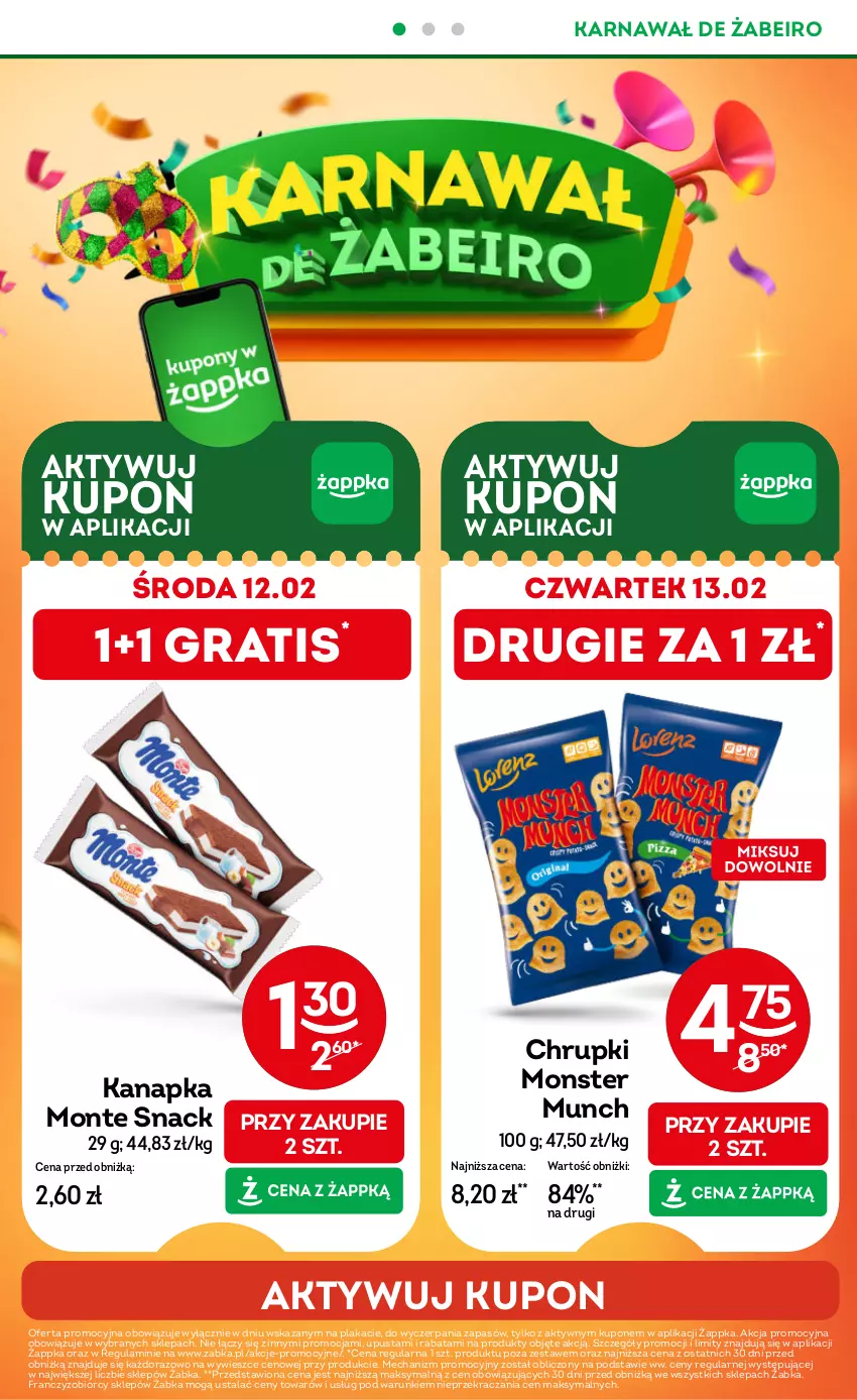 Gazetka promocyjna Żabka - ważna 12.02 do 25.02.2025 - strona 2 - produkty: Chrupki, Gra, Monster Munch, Monte