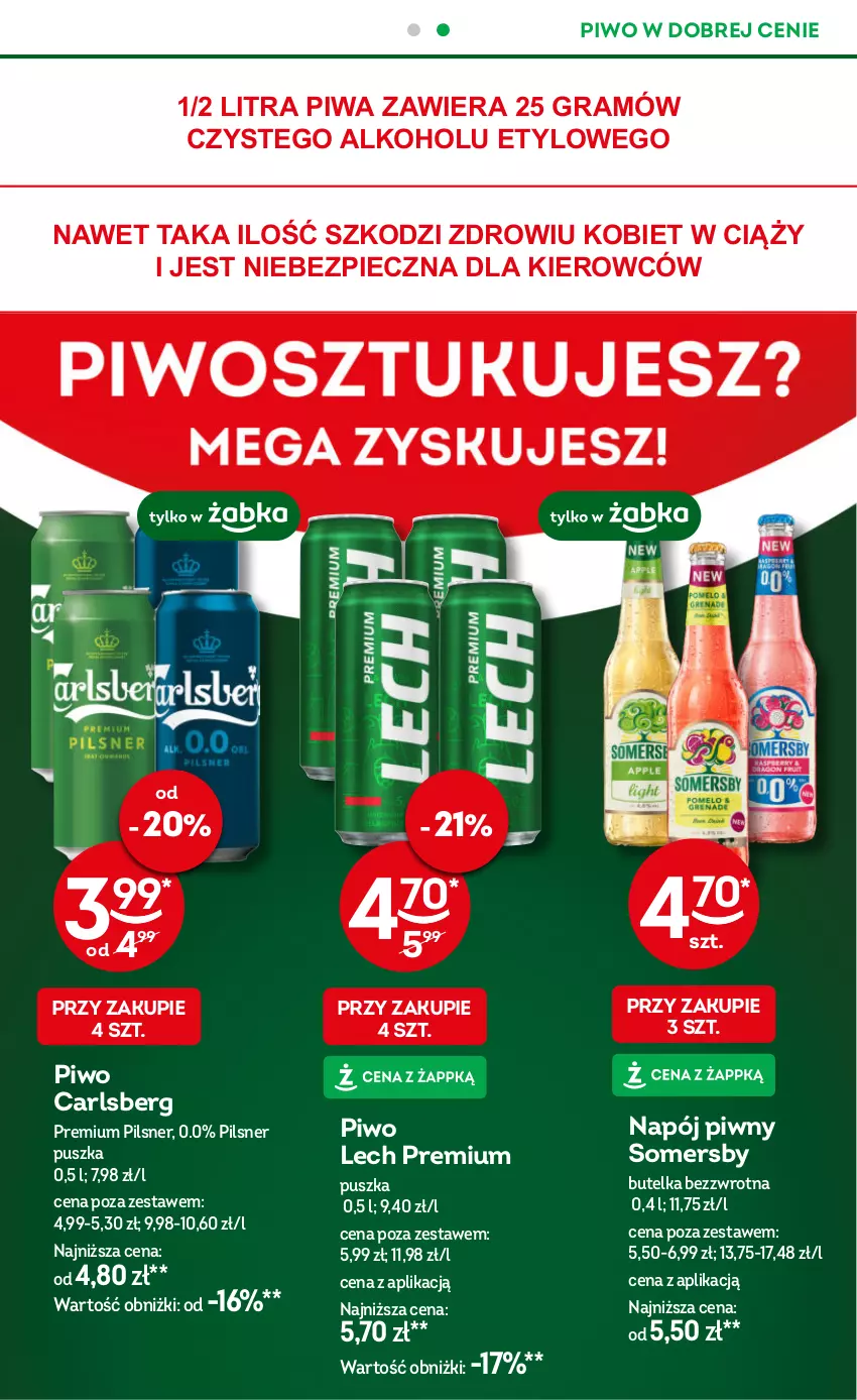 Gazetka promocyjna Żabka - ważna 12.02 do 25.02.2025 - strona 23 - produkty: Carlsberg, Gra, Lech Premium, Napój, Piec, Piwa, Piwo, Somersby