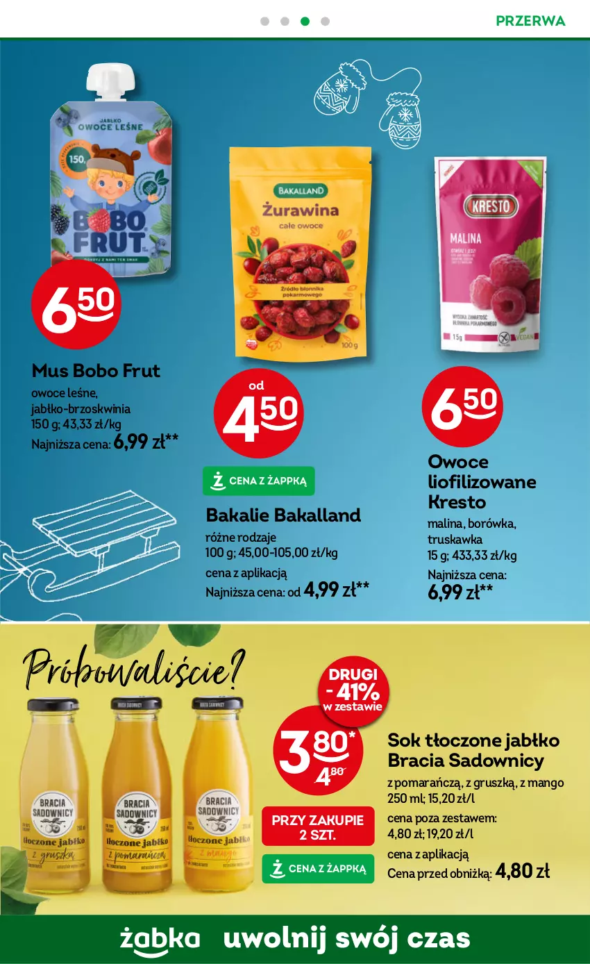 Gazetka promocyjna Żabka - ważna 12.02 do 25.02.2025 - strona 46 - produkty: Bakalland, Borówka, Mango, Mus, Owoce, Sok