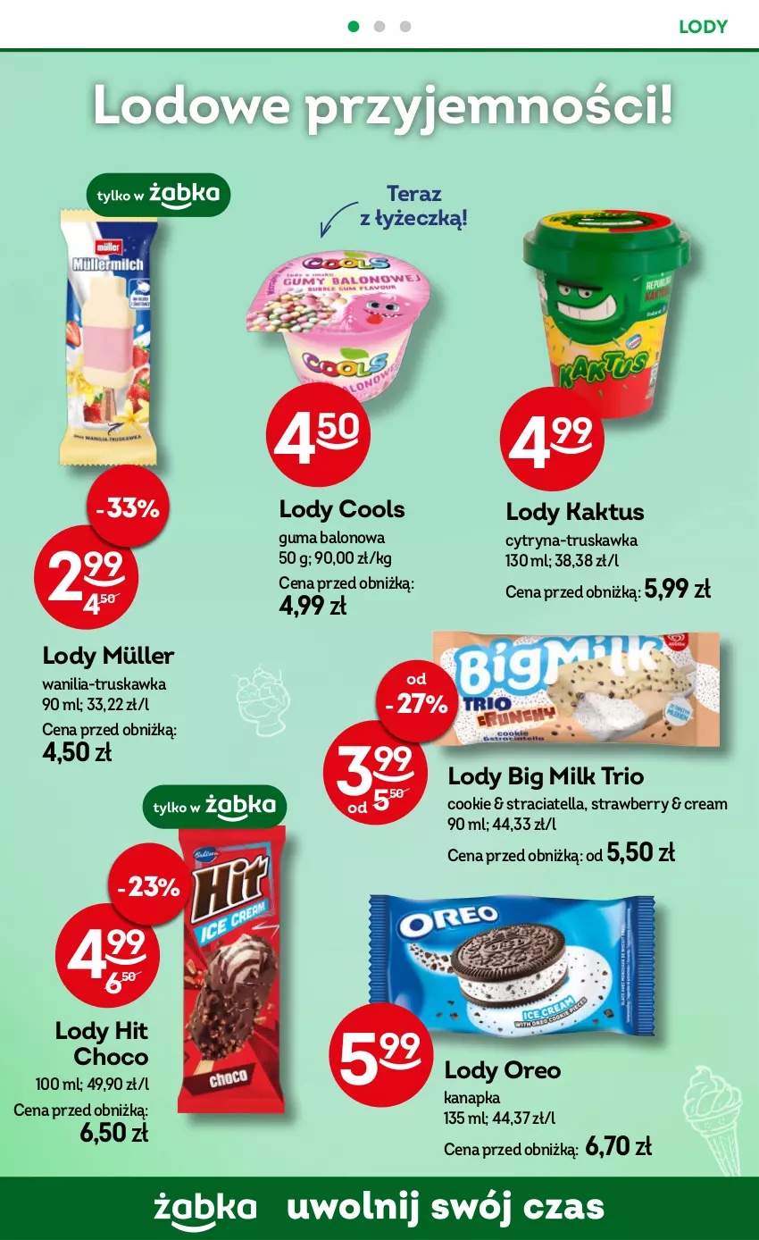 Gazetka promocyjna Żabka - ważna 12.02 do 25.02.2025 - strona 56 - produkty: Big Milk, Kaktus, Lody, Müller, Oreo, Tera