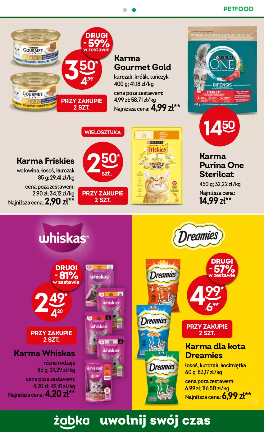 Gazetka promocyjna Żabka - ważna 12.02 do 25.02.2025 - strona 63 - produkty: Friskies, Gourmet Gold, Koc, Królik, Kurczak, Pur, Purina, Tuńczyk, Whiskas, Wołowina