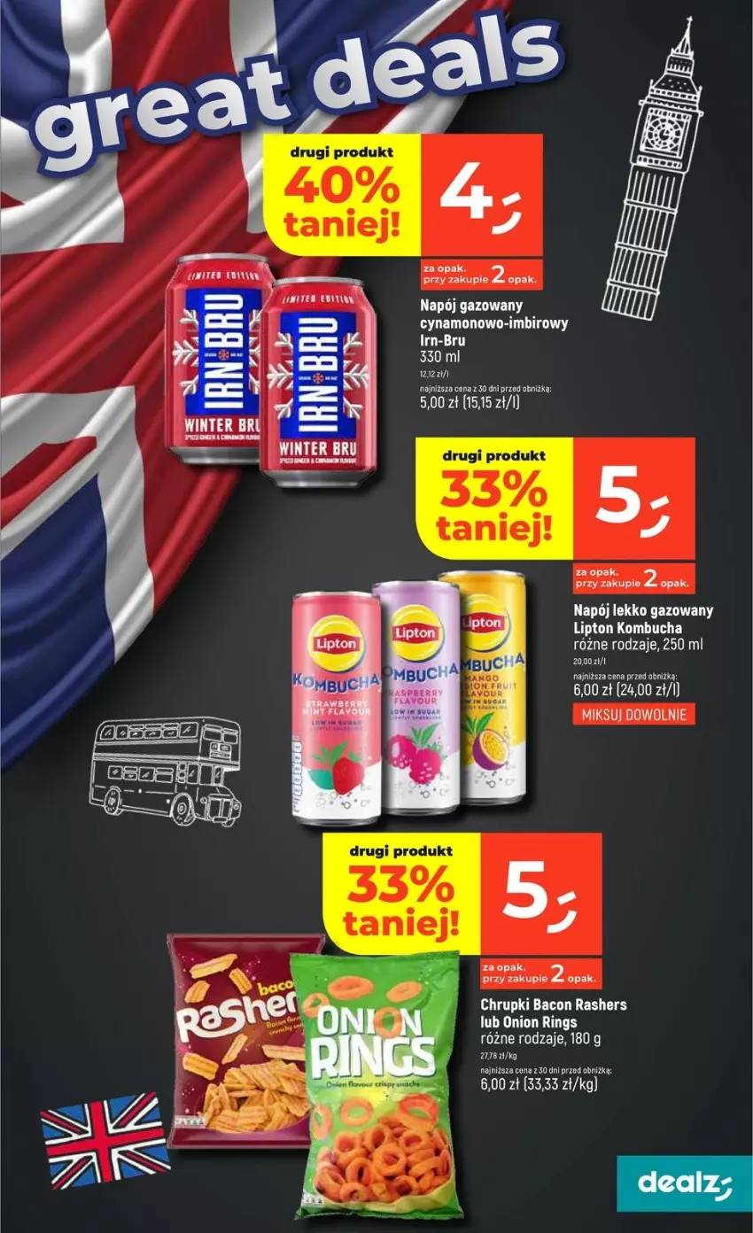 Gazetka promocyjna Dealz - NOWA GAZETKA - ważna 22.01 do 28.01.2026 - strona 15 - produkty: Chrupki, Fa, Imbir, Lipton, Napój, Napój gazowany