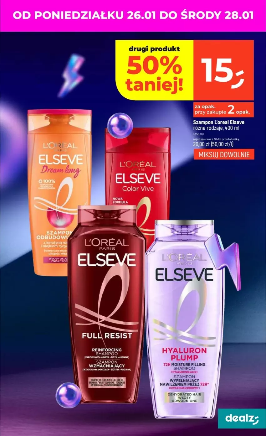 Gazetka promocyjna Dealz - NOWA GAZETKA - ważna 22.01 do 28.01.2026 - strona 41 - produkty: Elseve, Fa, Por, Szampon