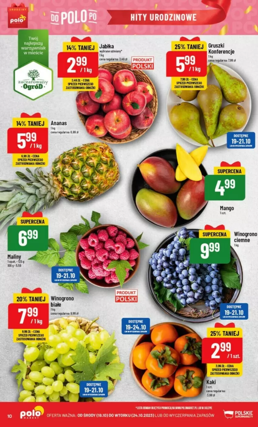 Gazetka promocyjna PoloMarket - ważna 18.10 do 24.11.2023 - strona 2 - produkty: Ananas, Gruszki, Jabłka, Wino