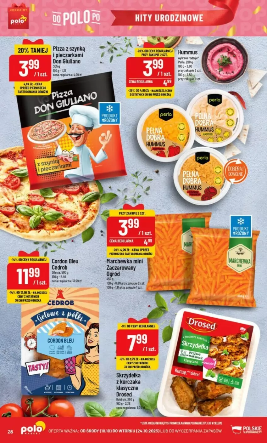 Gazetka promocyjna PoloMarket - ważna 18.10 do 24.11.2023 - strona 21 - produkty: Cordon Bleu, Hummus, Kurczak, Marchewka, Mus, Ogród, Pizza