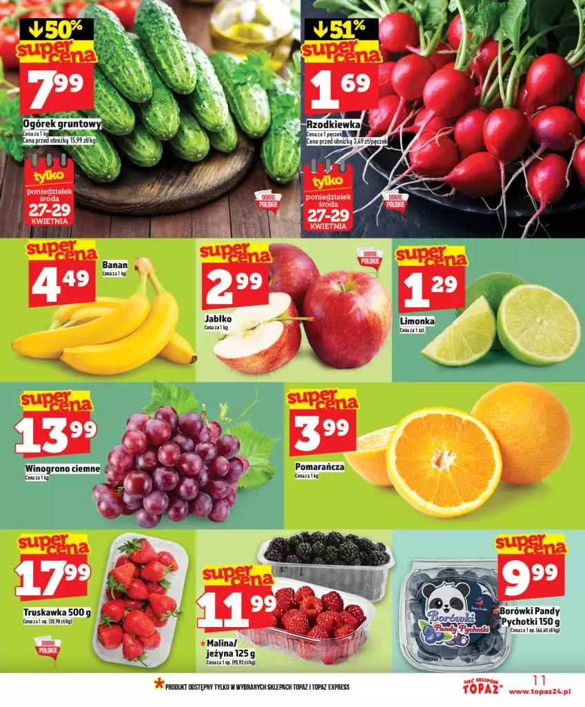 Gazetka promocyjna Topaz - Gazetka - ważna 23.04 do 29.04.2026 - strona 11 - produkty: Limonka, Top, Wino