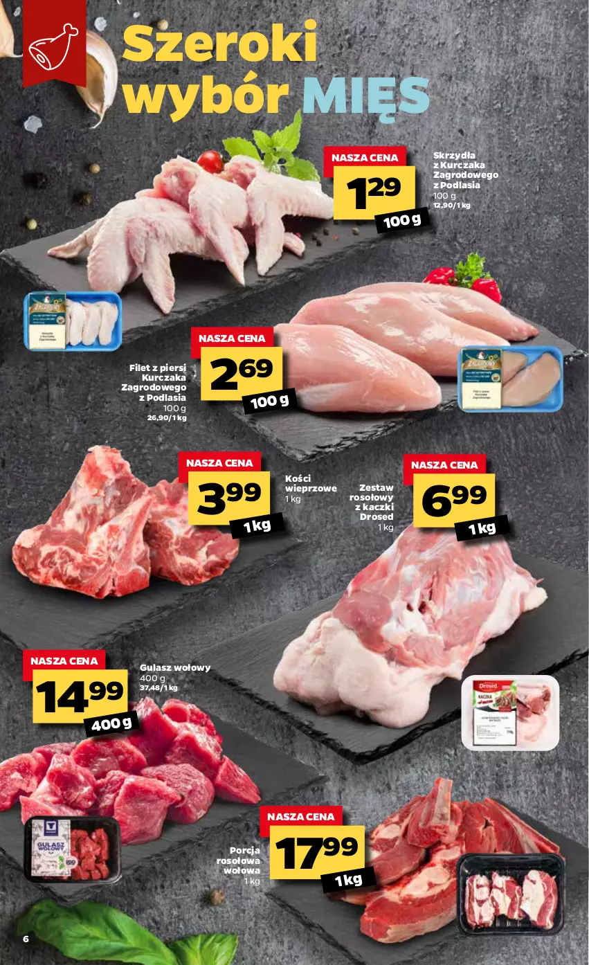 Gazetka promocyjna Netto - Oferta Tygodnia - ważna 18.01 do 23.01.2021 - strona 6 - produkty: Filet z piersi kurczaka, Gulasz wołowy, Kości wieprzowe, Kurczak, Por, Zestaw rosołowy z kaczki