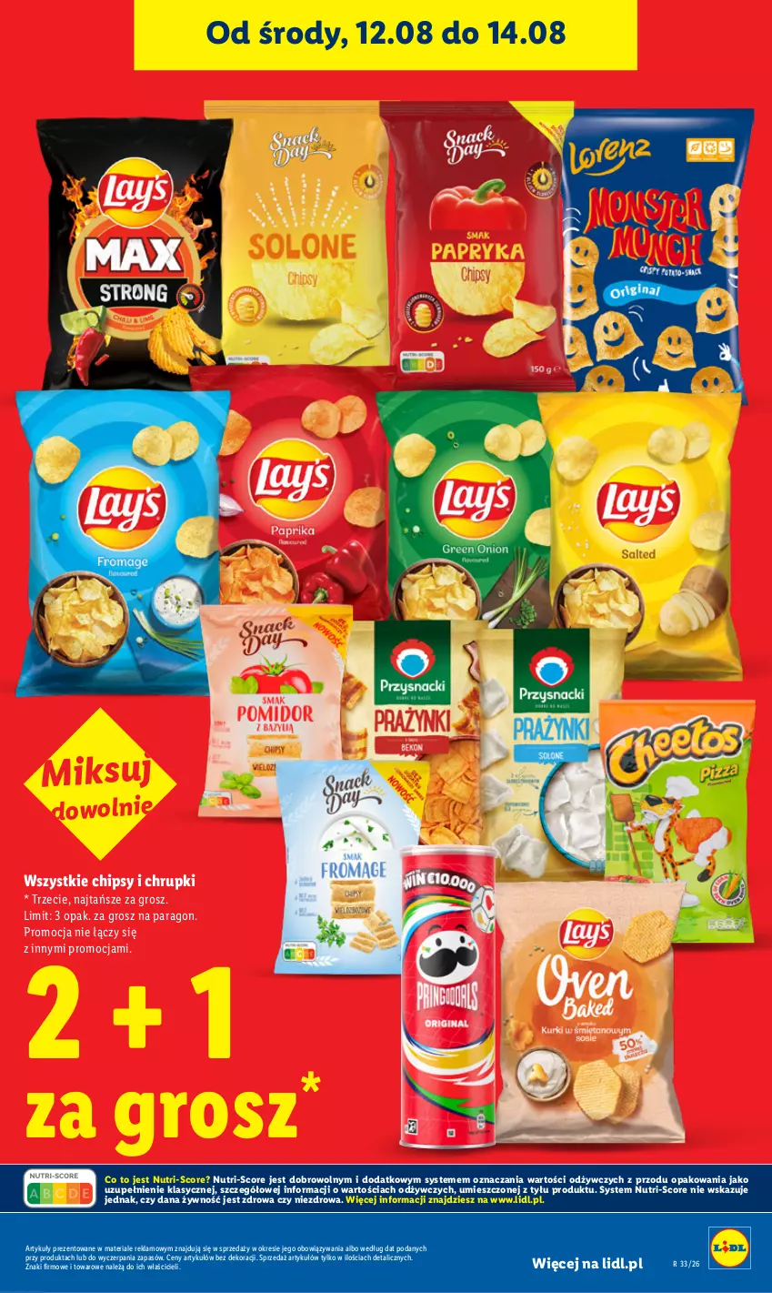 Gazetka promocyjna Lidl - Gazetka ważna od 12.08 do 14.08 - ważna 12.08 do 14.08.2026 - strona 11 - produkty: Chipsy, Chrupki