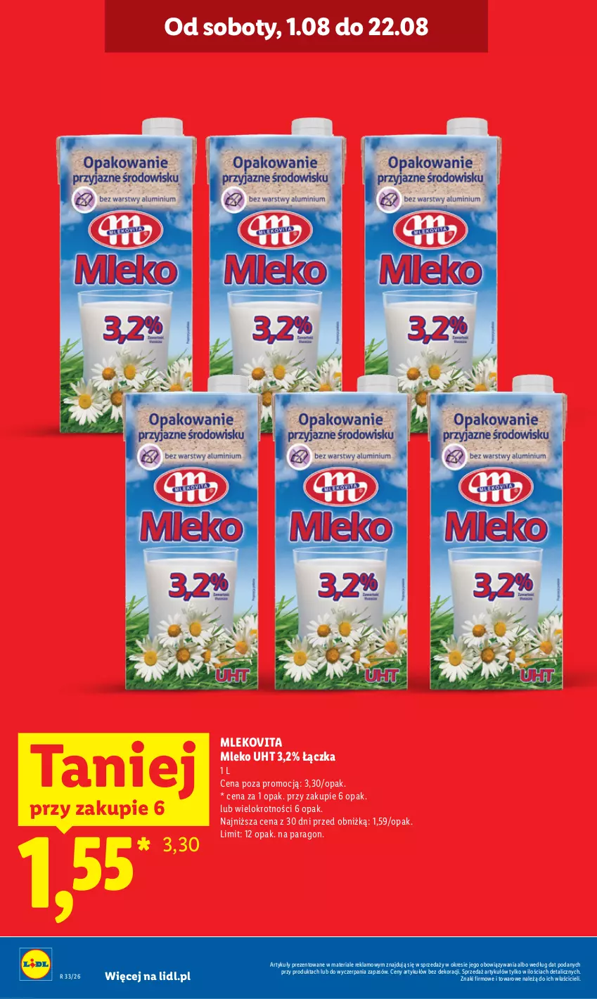 Gazetka promocyjna Lidl - Gazetka ważna od 12.08 do 14.08 - ważna 12.08 do 14.08.2026 - strona 18 - produkty: Mleko, Mlekovita