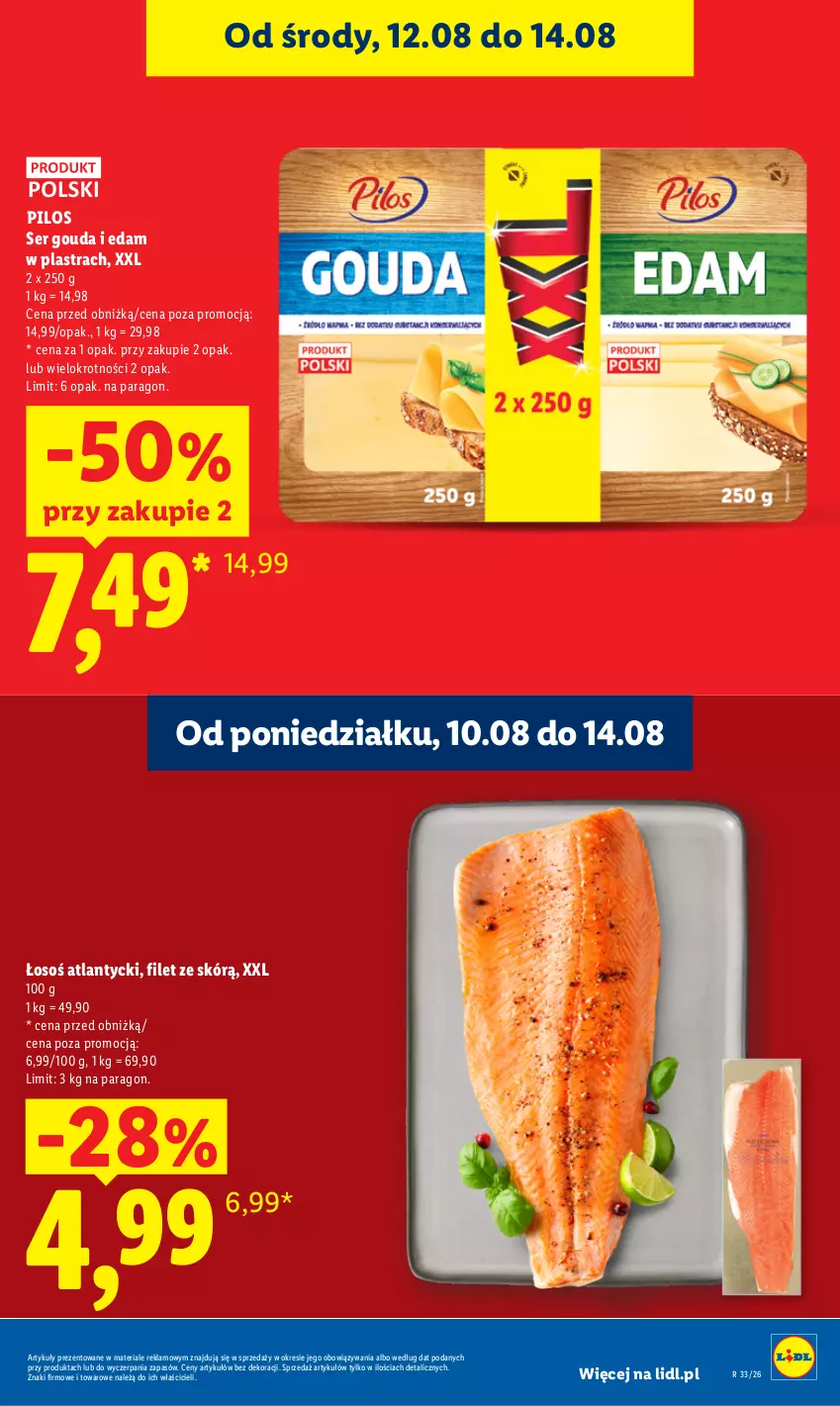 Gazetka promocyjna Lidl - Gazetka ważna od 12.08 do 14.08 - ważna 12.08 do 14.08.2026 - strona 19 - produkty: Edam, Gouda, Pilos, Ser