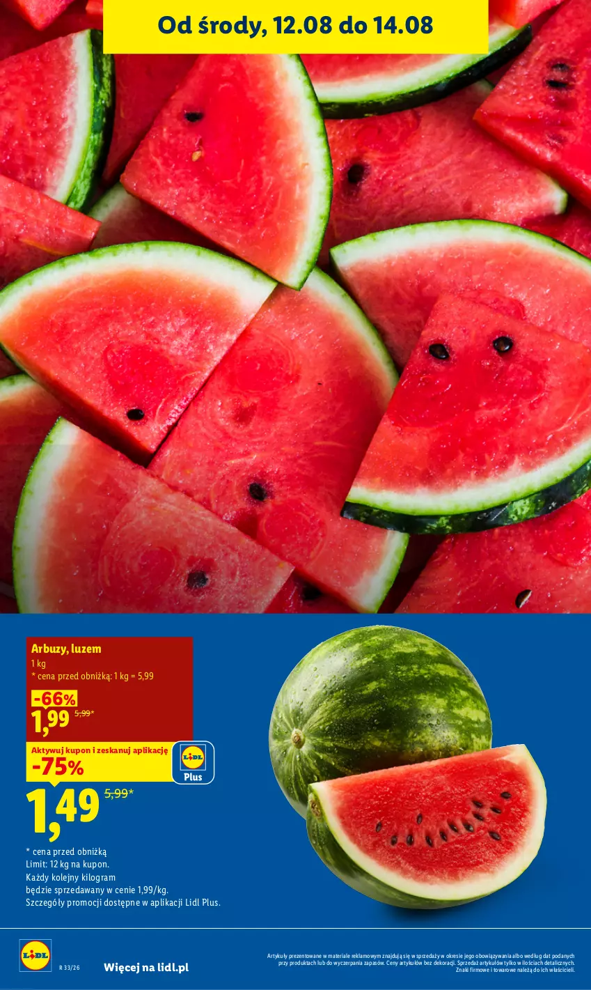 Gazetka promocyjna Lidl - Gazetka ważna od 12.08 do 14.08 - ważna 12.08 do 14.08.2026 - strona 20 - produkty: Arbuz, Gra, Olej