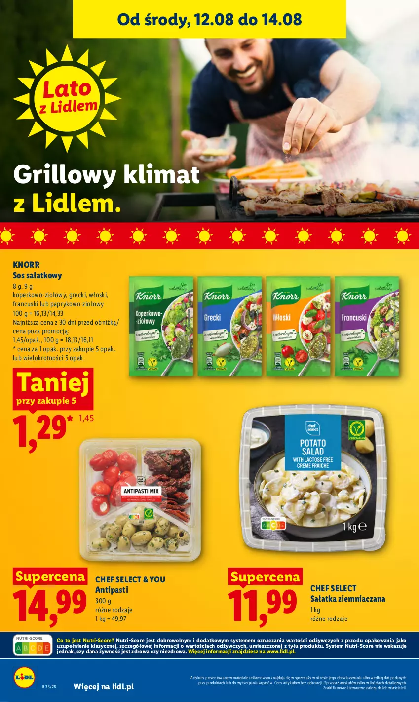 Gazetka promocyjna Lidl - Gazetka ważna od 12.08 do 14.08 - ważna 12.08 do 14.08.2026 - strona 54 - produkty: Grill, Knorr, Sałat, Sałatka, Sos