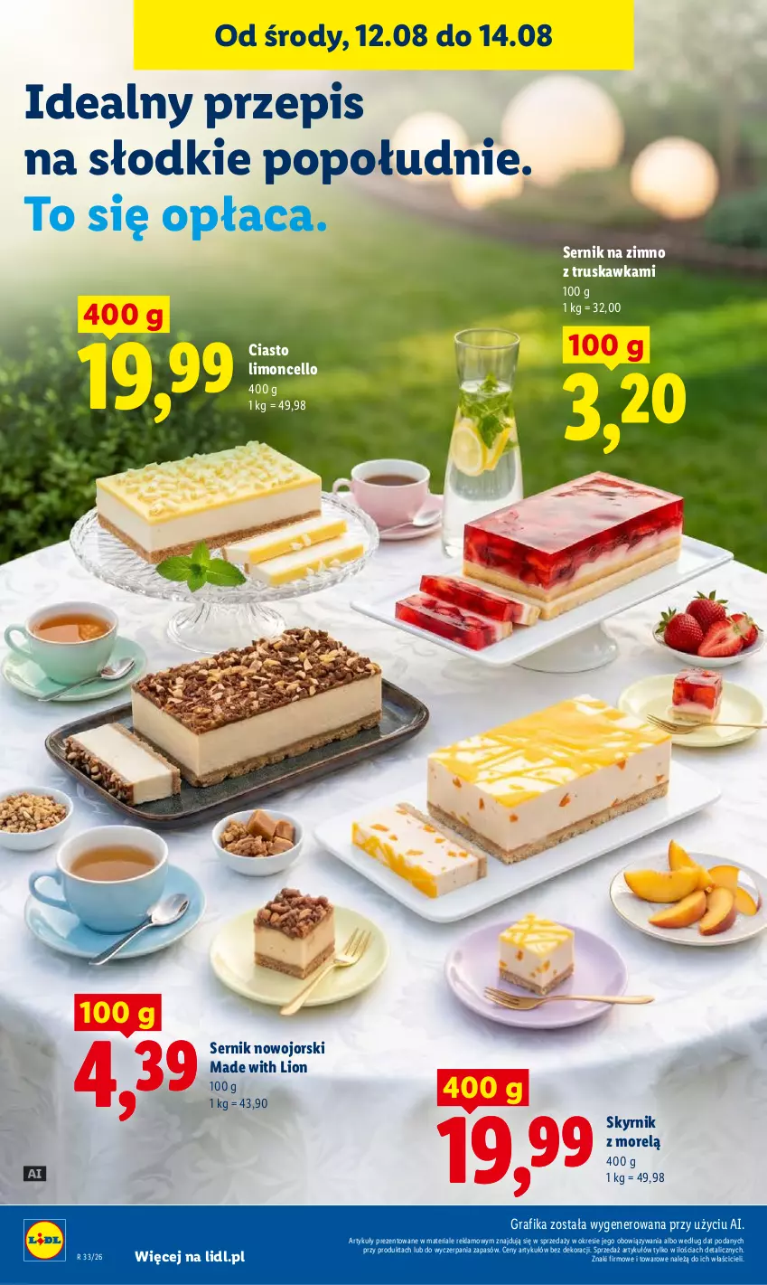 Gazetka promocyjna Lidl - Gazetka ważna od 12.08 do 14.08 - ważna 12.08 do 14.08.2026 - strona 84 - produkty: Gra, Grafika, Lion, Ser