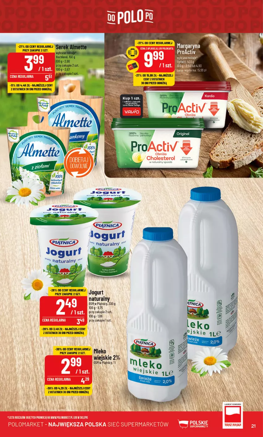 Gazetka promocyjna PoloMarket - Gazetka pomocyjna - ważna 08.11 do 14.11.2023 - strona 21 - produkty: Gin, Jogurt, Jogurt naturalny, Mleko