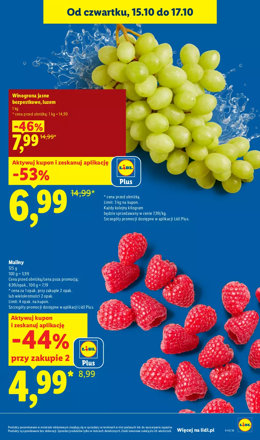 Gazetka promocyjna Lidl - Gazetka - ważna 19.10 do 21.10.2026 - strona 11 - produkty: Gra, Maliny, Olej, Wino, Winogrona