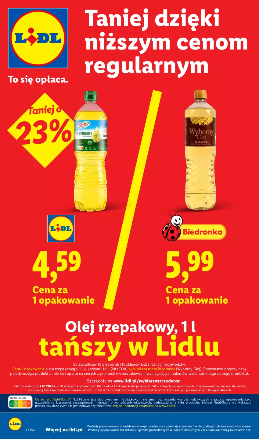 Gazetka promocyjna Lidl - Gazetka - ważna 19.10 do 21.10.2026 - strona 20 - produkty: Gra, Olej, Olej rzepakowy, Por, Rama