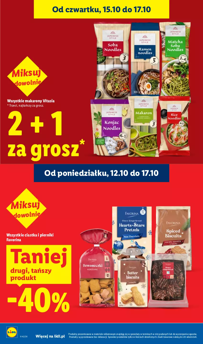 Gazetka promocyjna Lidl - Gazetka - ważna 19.10 do 21.10.2026 - strona 28 - produkty: Ciastka, Fa, Makaron, Piernik