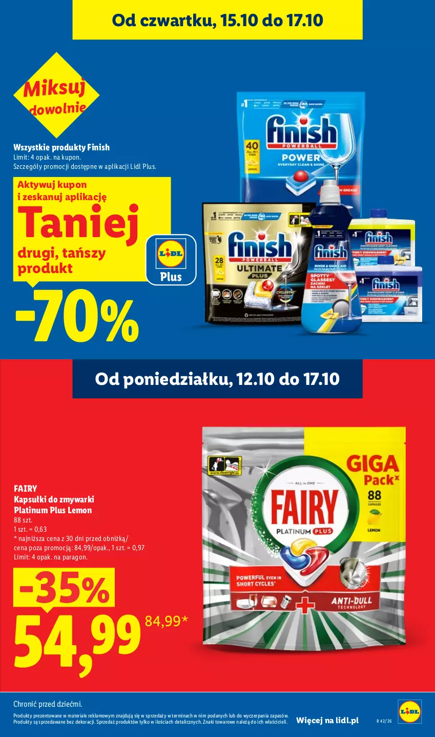 Gazetka promocyjna Lidl - Gazetka - ważna 19.10 do 21.10.2026 - strona 33 - produkty: Fa, Fairy, Finish, Zmywarki
