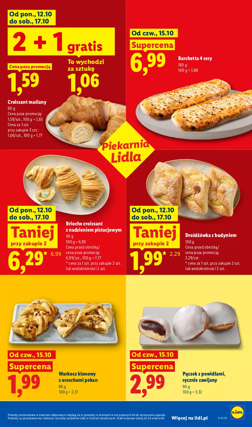 Gazetka promocyjna Lidl - Gazetka - ważna 19.10 do 21.10.2026 - strona 63 - produkty: Croissant, Gra, Koc, Pączek, Ser