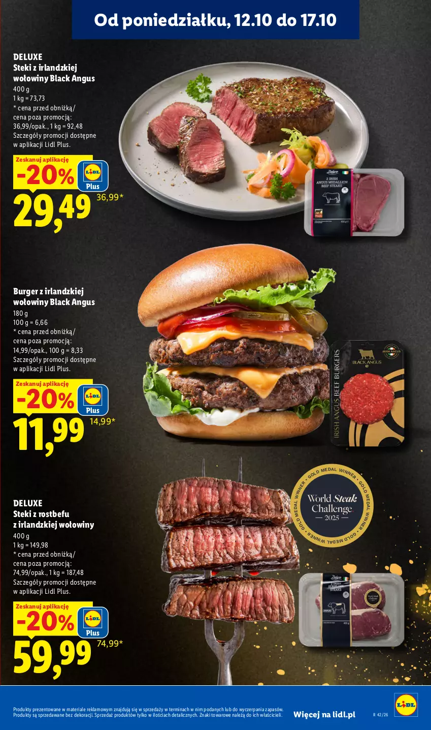 Gazetka promocyjna Lidl - Gazetka - ważna 19.10 do 21.10.2026 - strona 65 - produkty: Burger, Lack, Rostbef, Stek